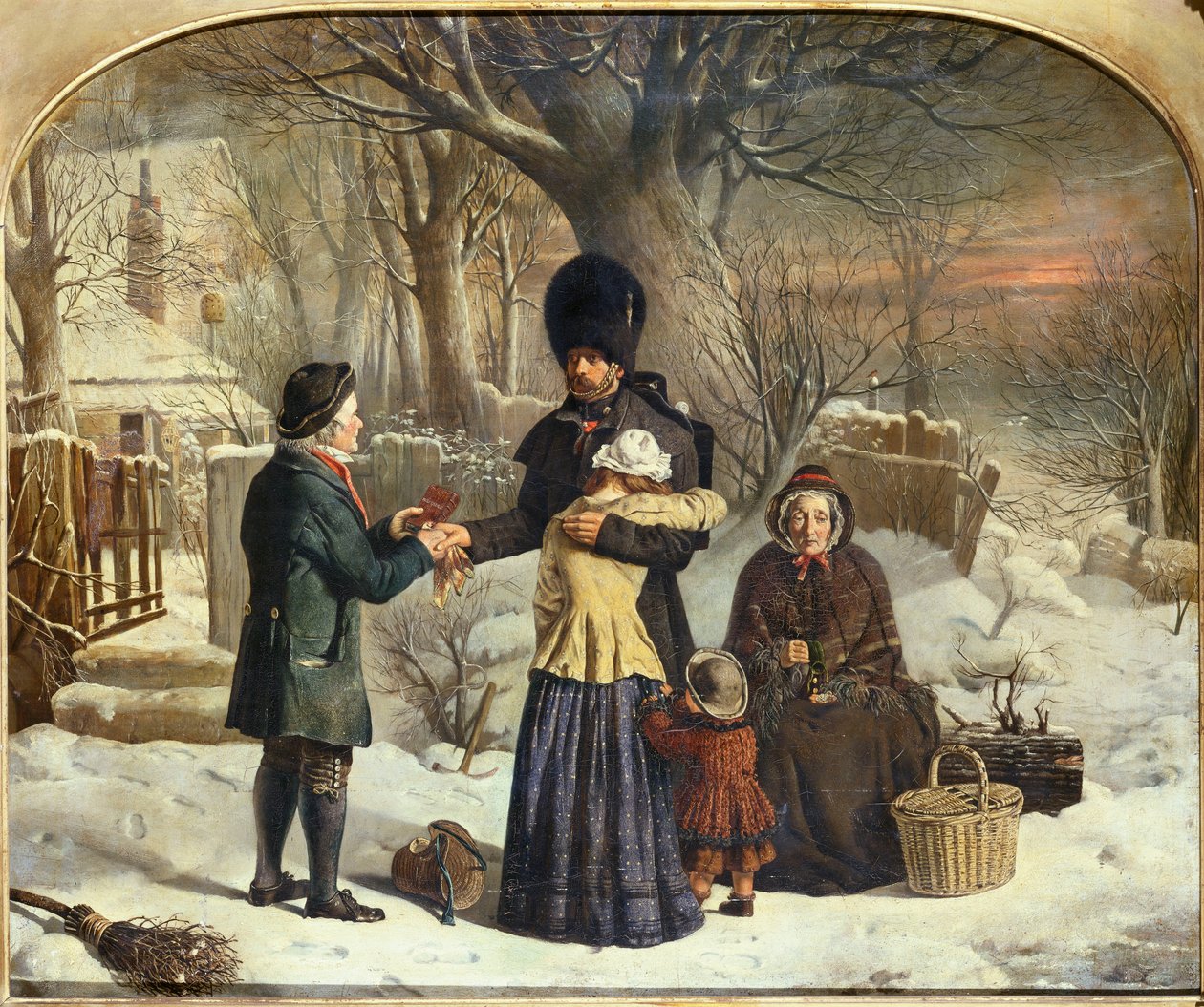 Der Abschied des Soldaten, Das Geschenk der Eltern [Abreise nach der Krim] von George Housman Thomas