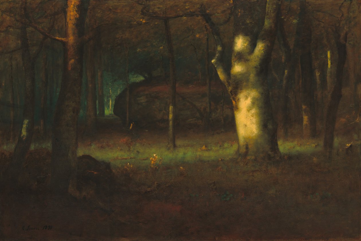 Sonnenuntergang im Wald von George Inness