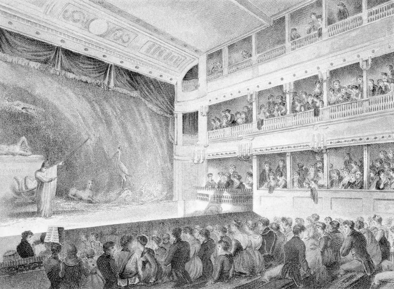 Innenraum des Little Theatre, Haymarket in London, 1815 von George Jones