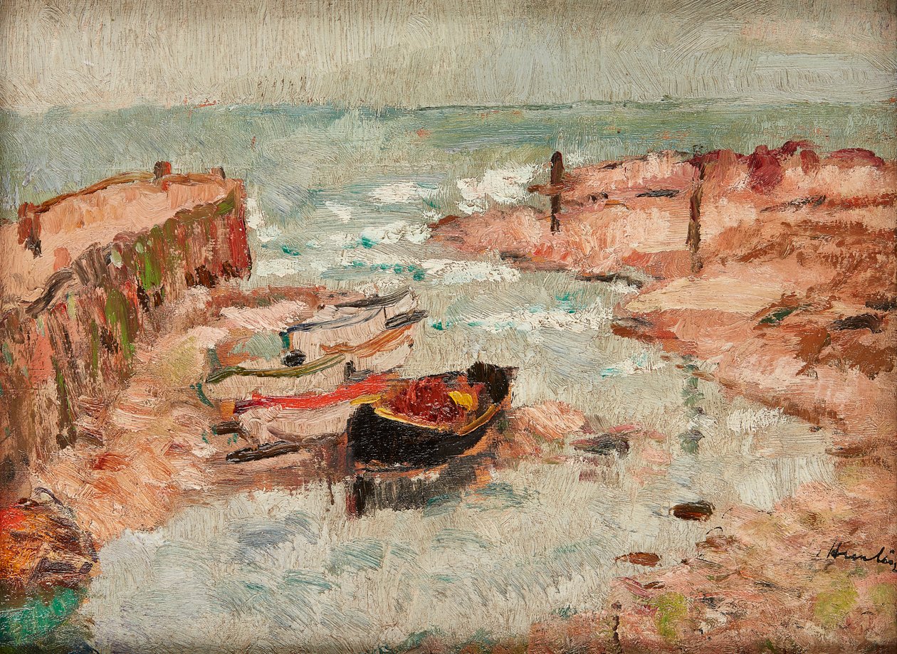 Gestrandete Boote, Lower Largo von George Leslie Hunter