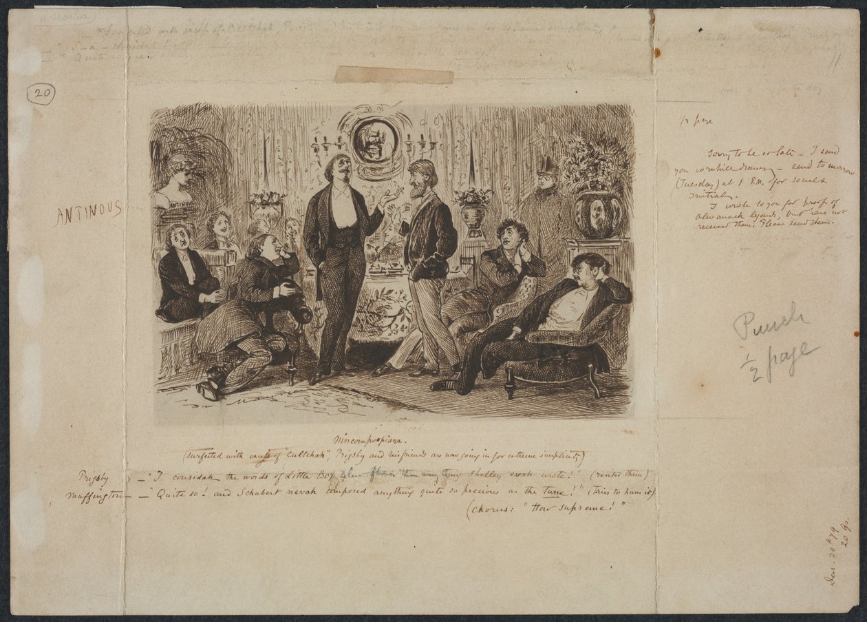 "Nincompoopiana," Illustration für Punch von George Louis Palmella Busson Du Maurier