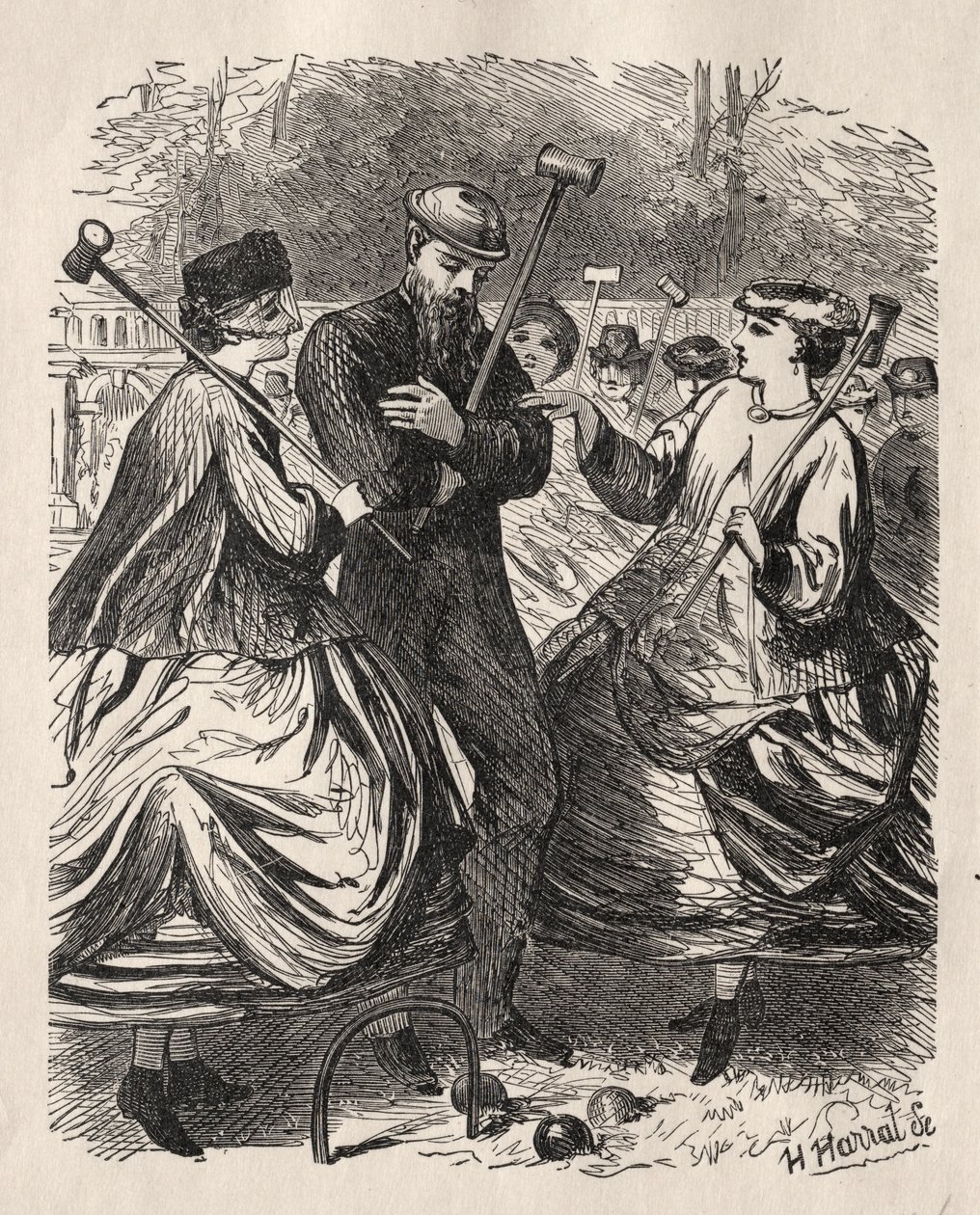 Unsere Krocket-Party von George Louis Palmella Busson Du Maurier