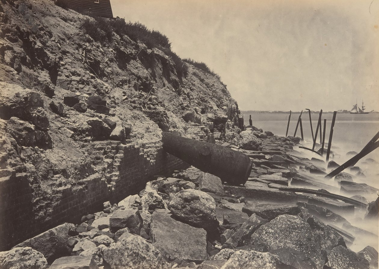 Außenansicht von Fort Sumpter, 1860er Jahre von George N. Barnard