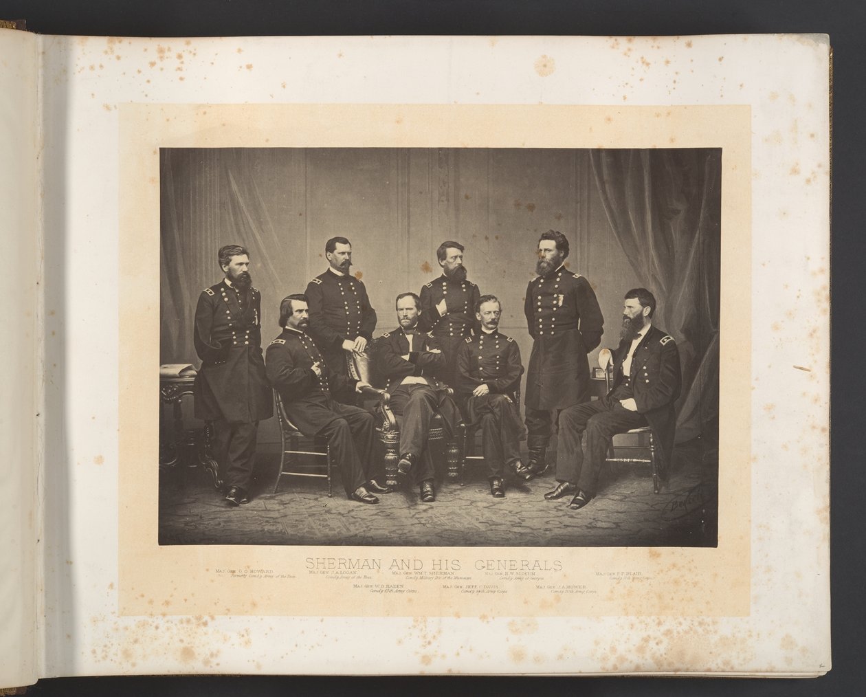 Sherman und seine Generäle von George N. Barnard