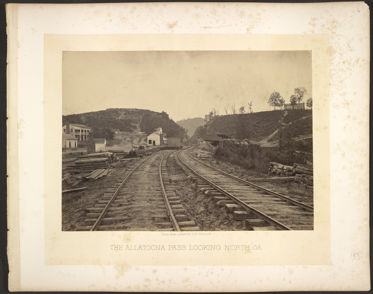 Der Allatoona-Pass, Blick nach Norden, Georgia von George N. Barnard