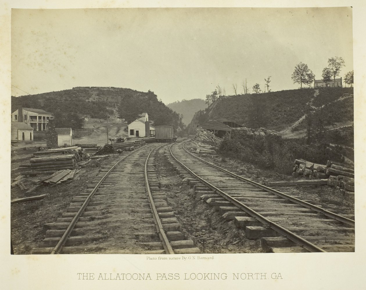 Der Allatoona-Pass, Blick nach Norden, GA von George N. Barnard