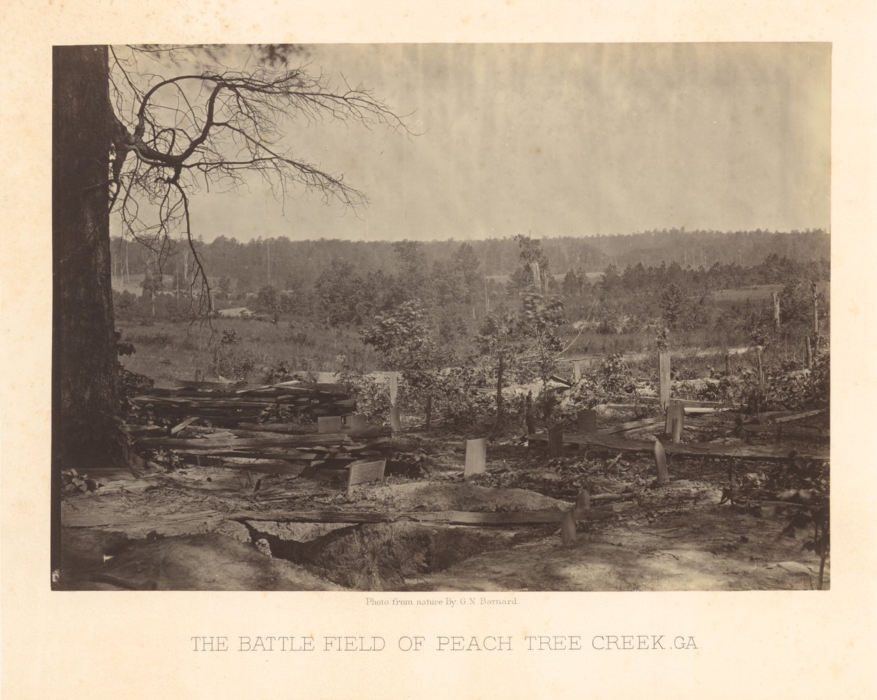 Das Schlachtfeld von Peach Tree Creek, Georgia von George N. Barnard