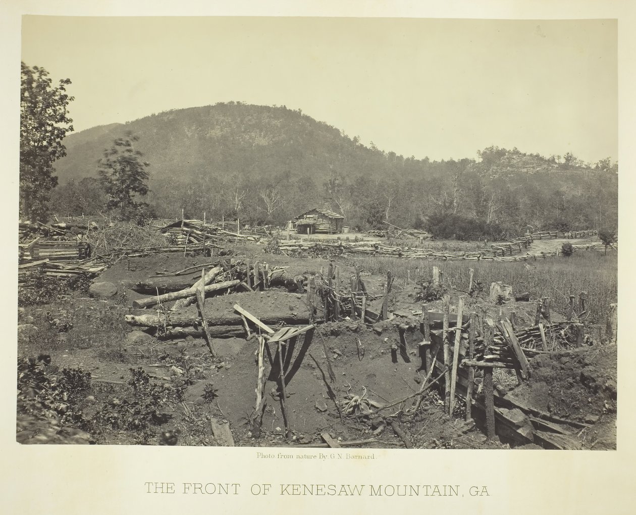 Die Front des Kenesaw Mountain, GA, 1866 von George N. Barnard