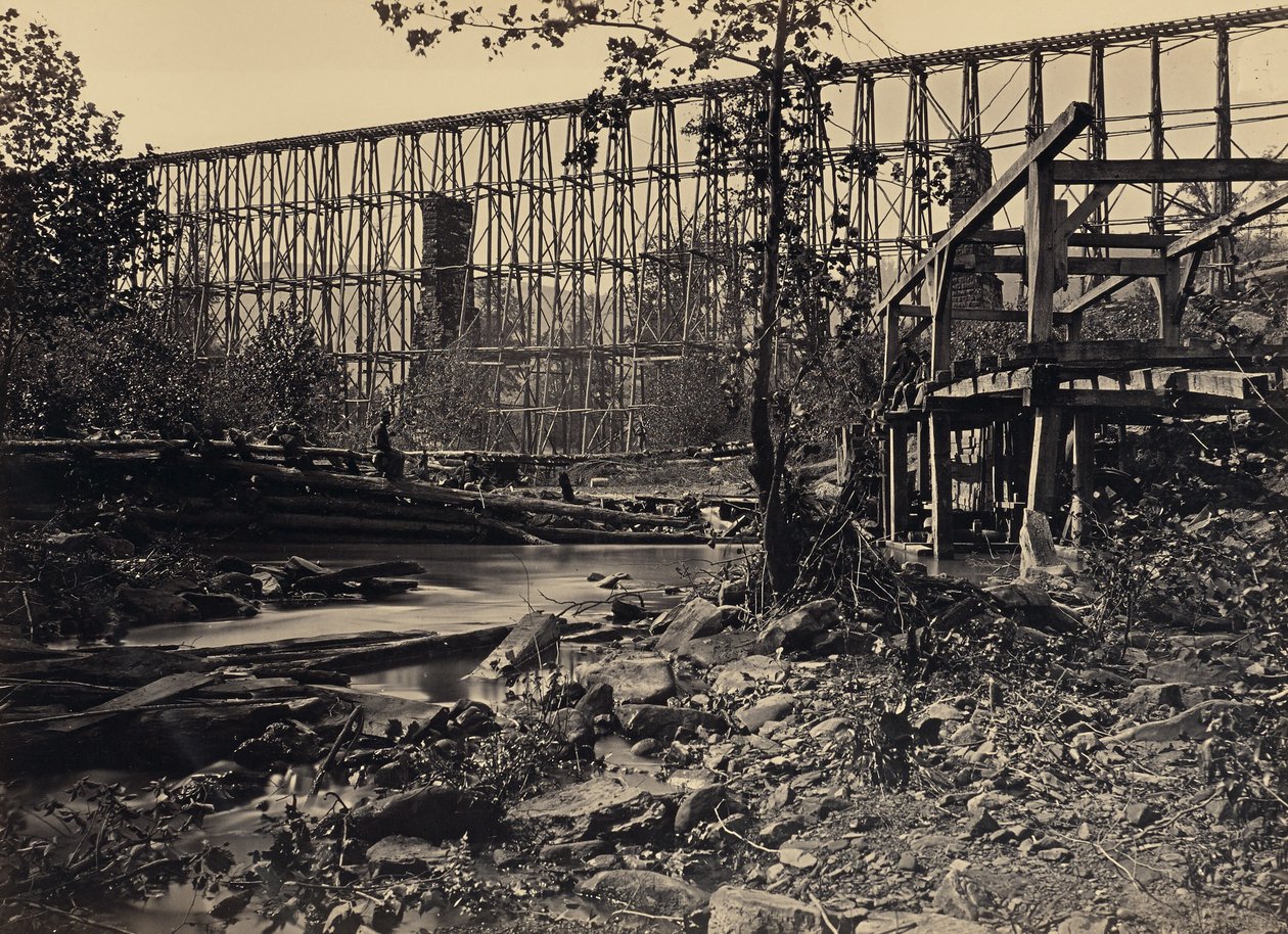 Trestle-Brücke bei Whiteside von George N. Barnard