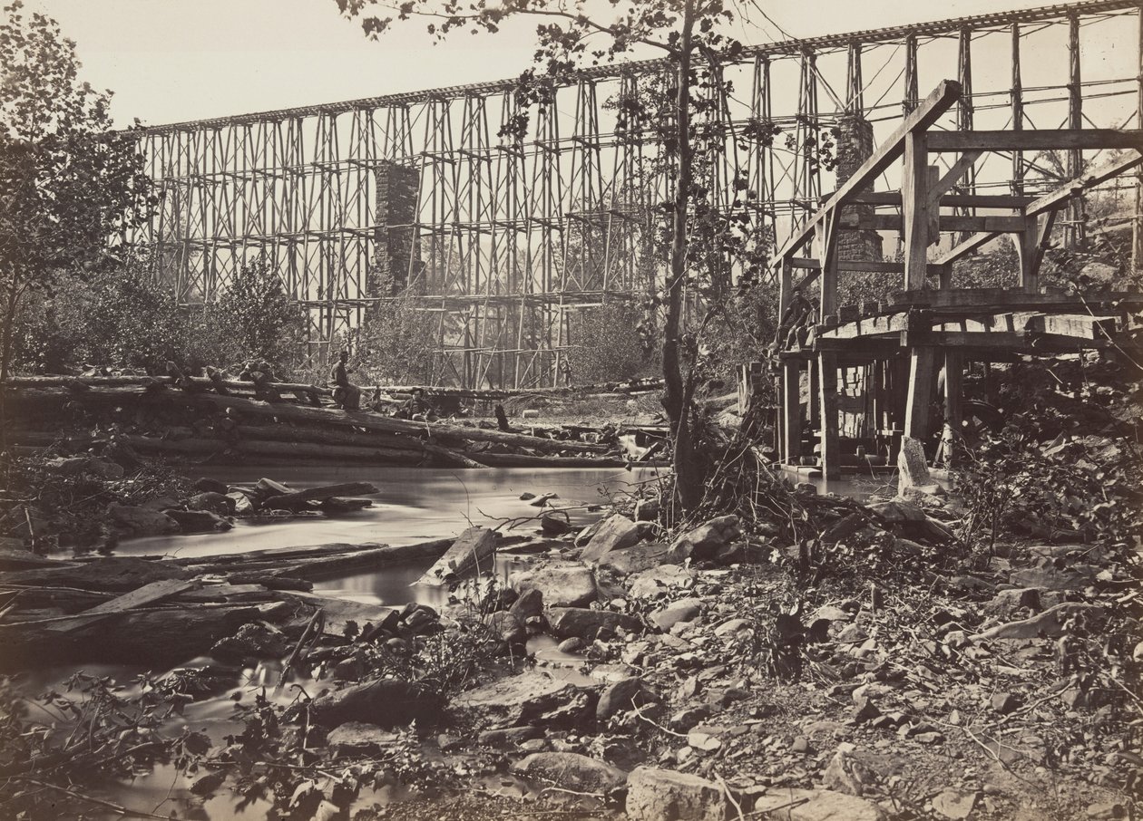 Trestle-Brücke bei Whiteside von George N. Barnard