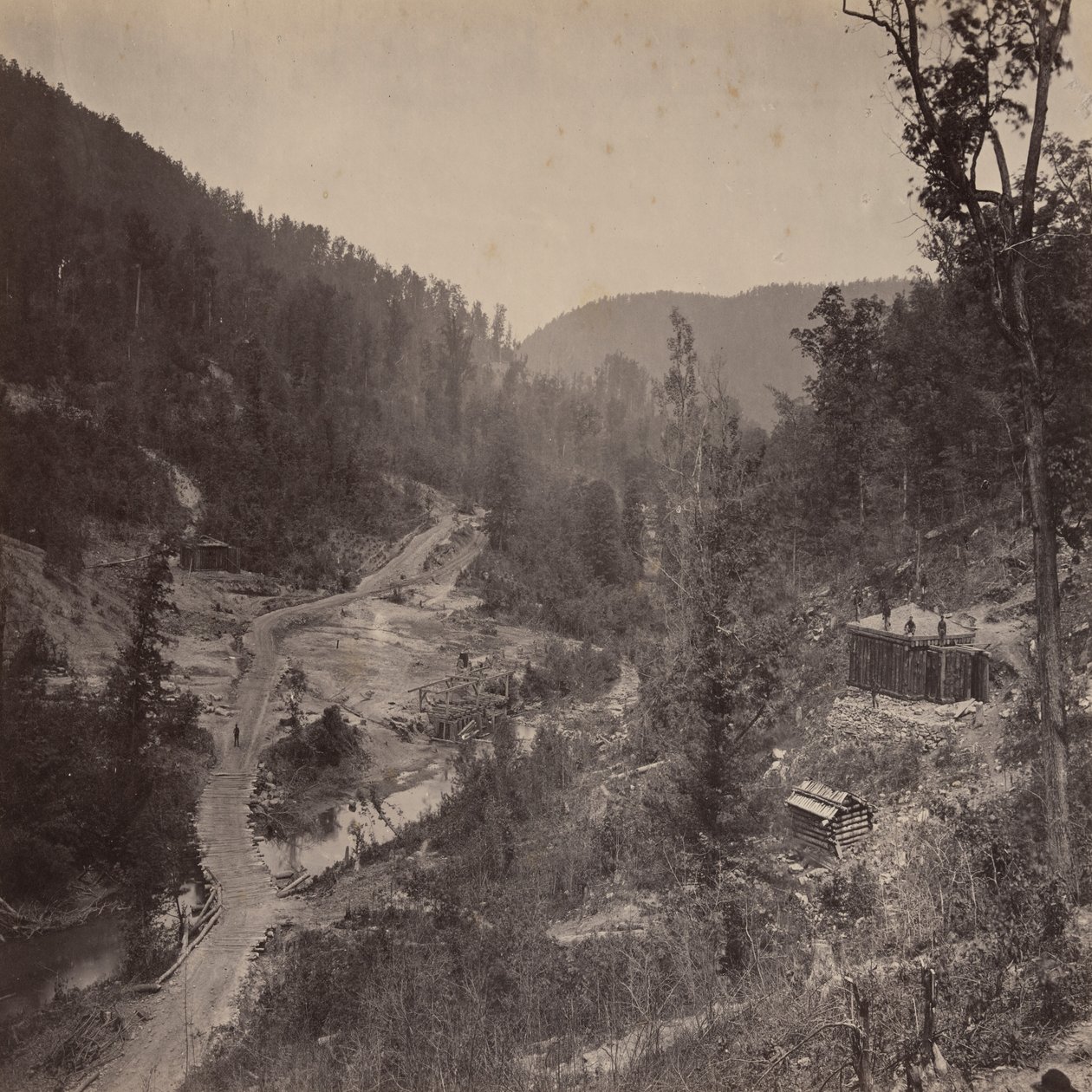 Whiteside-Tal unterhalb der Brücke von George N. Barnard