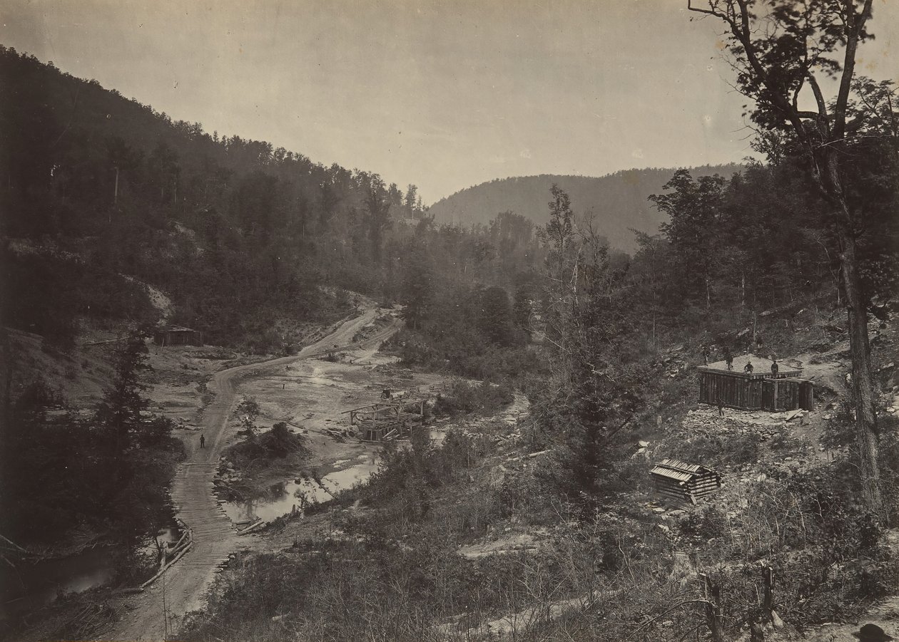 Whiteside-Tal unterhalb der Brücke von George N. Barnard