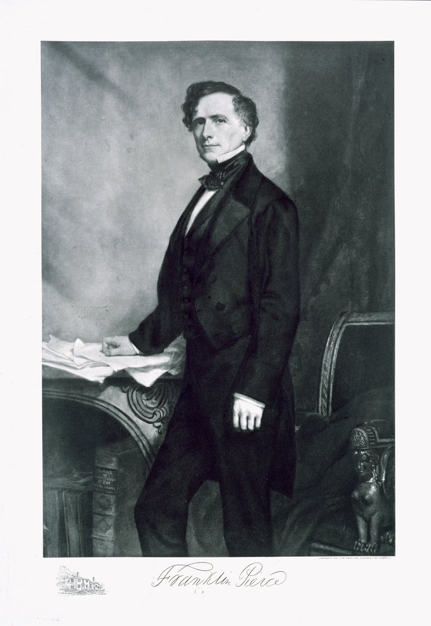 Franklin Pierce, 14. Präsident der Vereinigten Staaten von Amerika, veröffentlicht 1901 (Photogravur) von George Peter Alexander Healy