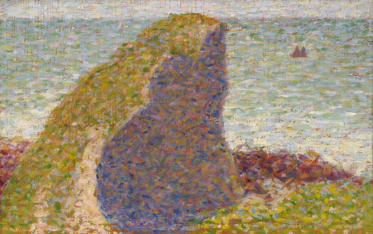 Le Bec du Hoc, Grandcamp Studie, 1885 von George Pierre Seurat