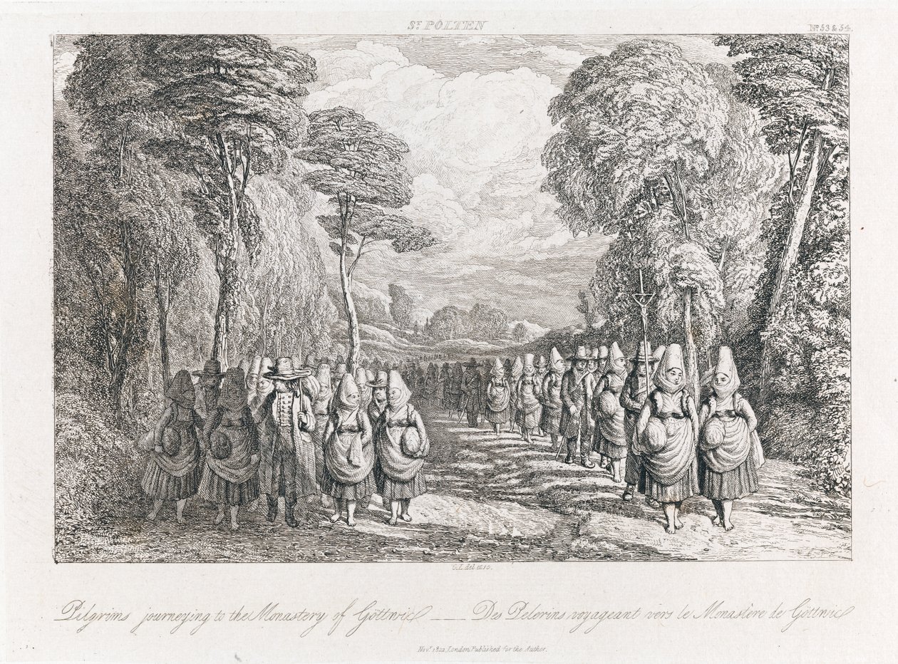 St. Pölten - Pilger, ca. 1821 von George Robert Lewis