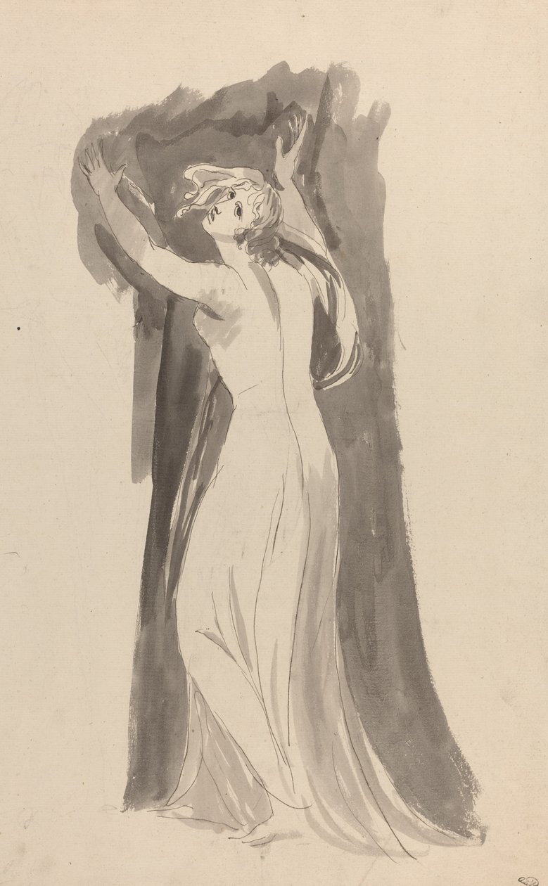 Studie von Miranda für "Der Sturm" von George Romney
