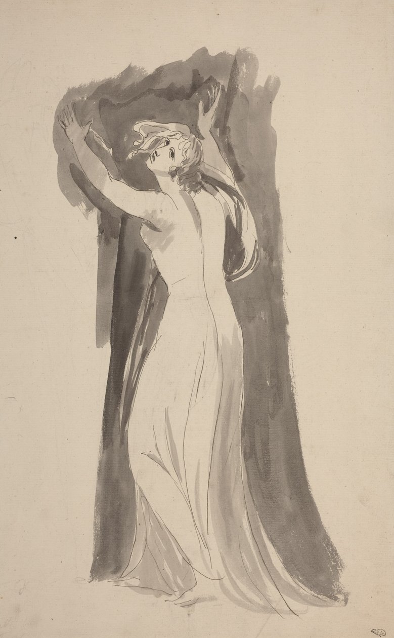 Eine Studie von Miranda für "Der Sturm" von George Romney