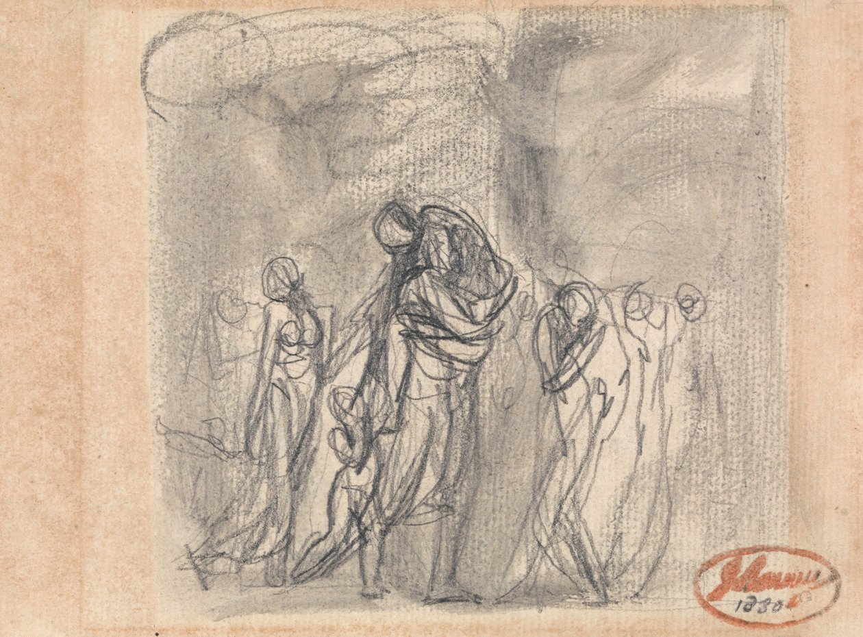 Flüchtende Gruppe von Figuren von George Romney