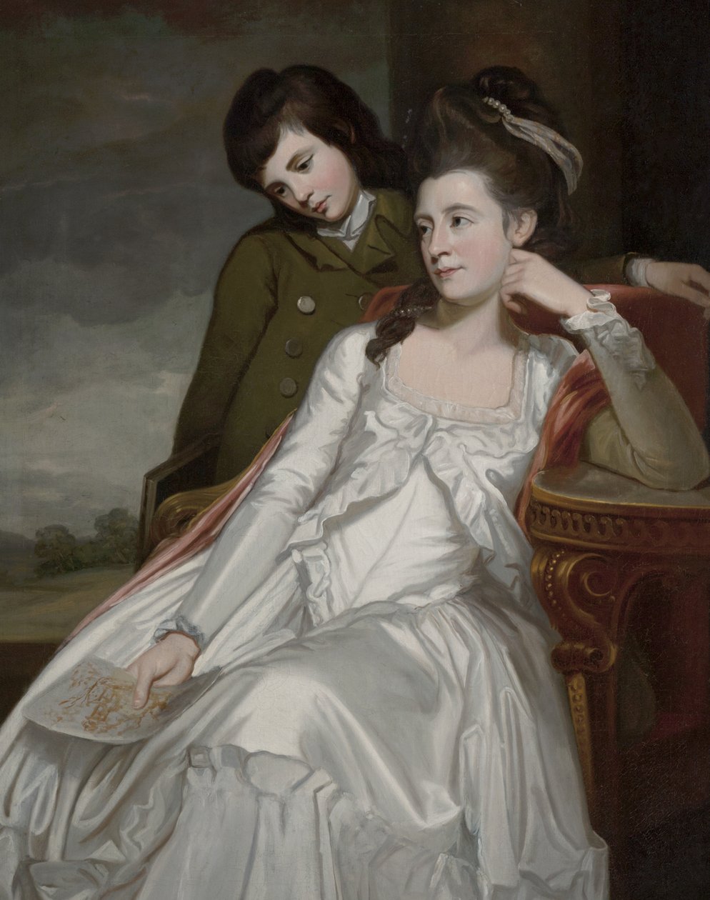 Jane, Herzogin von Gordon und ihr Sohn George von George Romney
