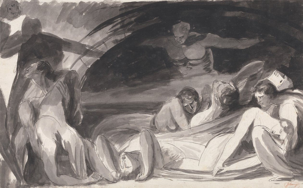 John Howard besucht ein Lazarett von George Romney
