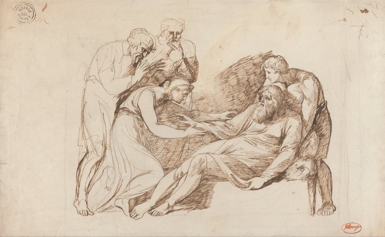 Lear, von Cordelia geweckt von George Romney