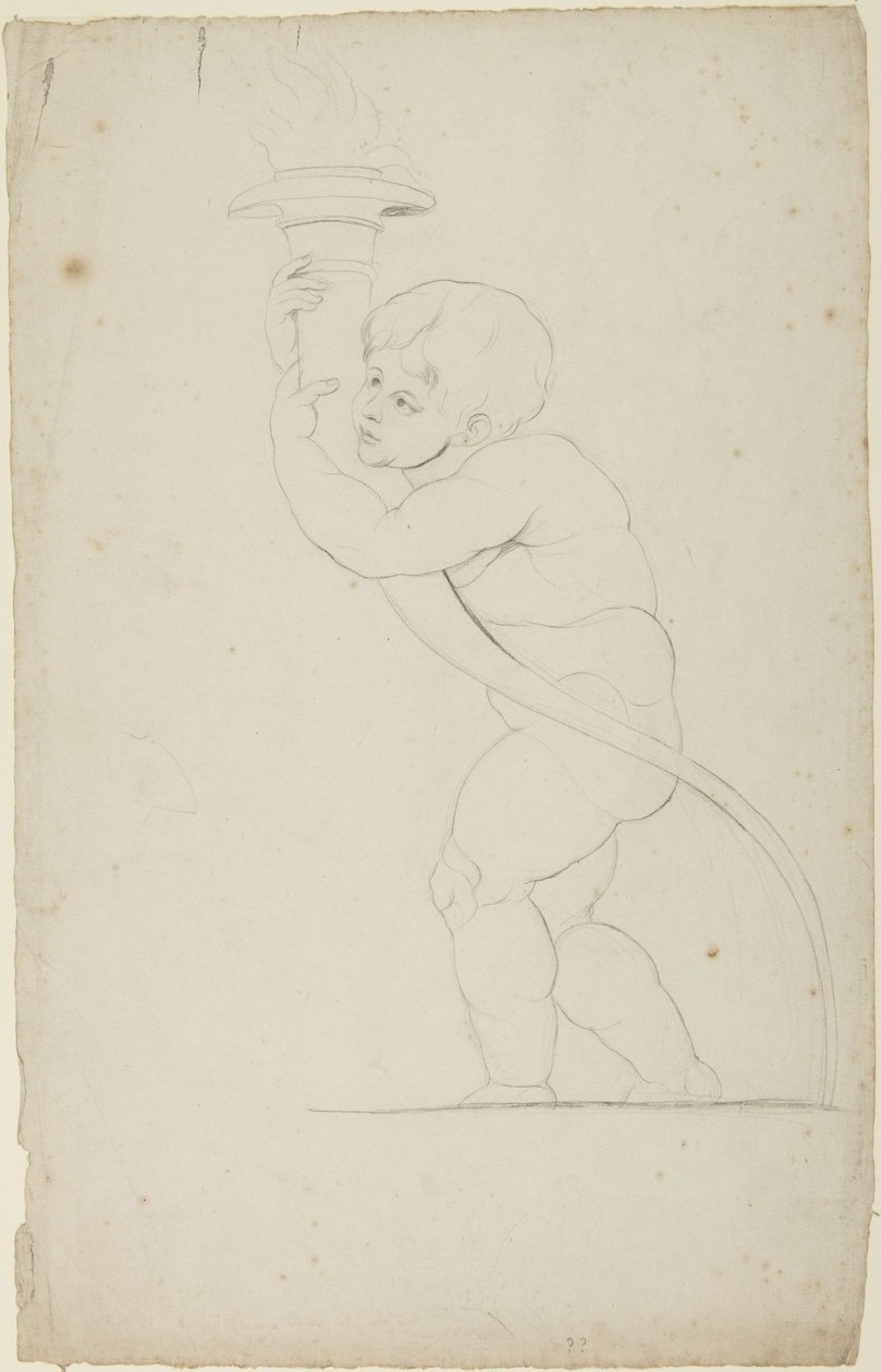Putto mit Fackel von George Romney