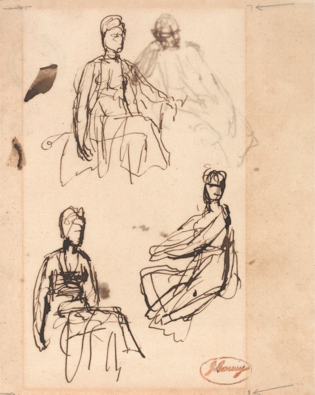 Sitzende Frau: Drei Studien von George Romney