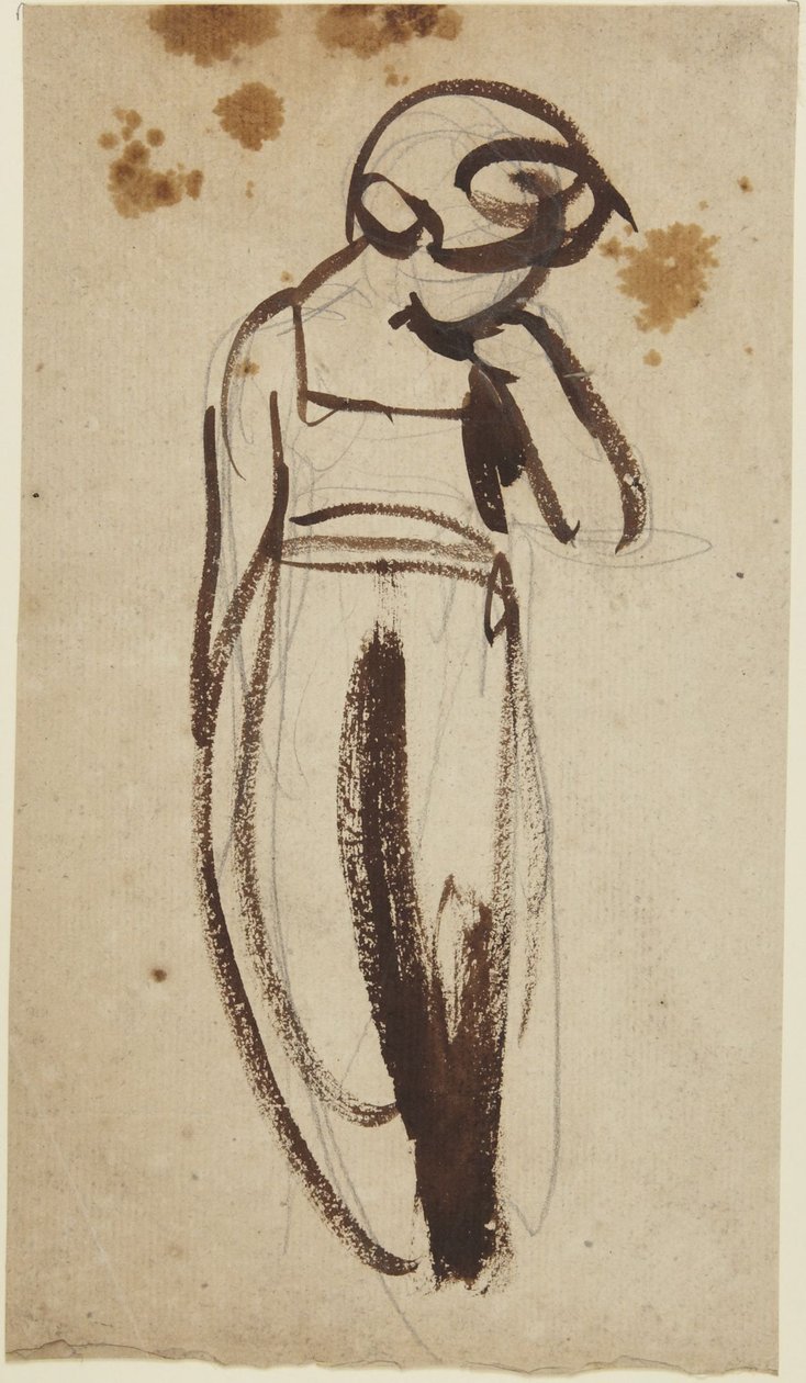 Stehendes Kind mit Hand am Kinn von George Romney