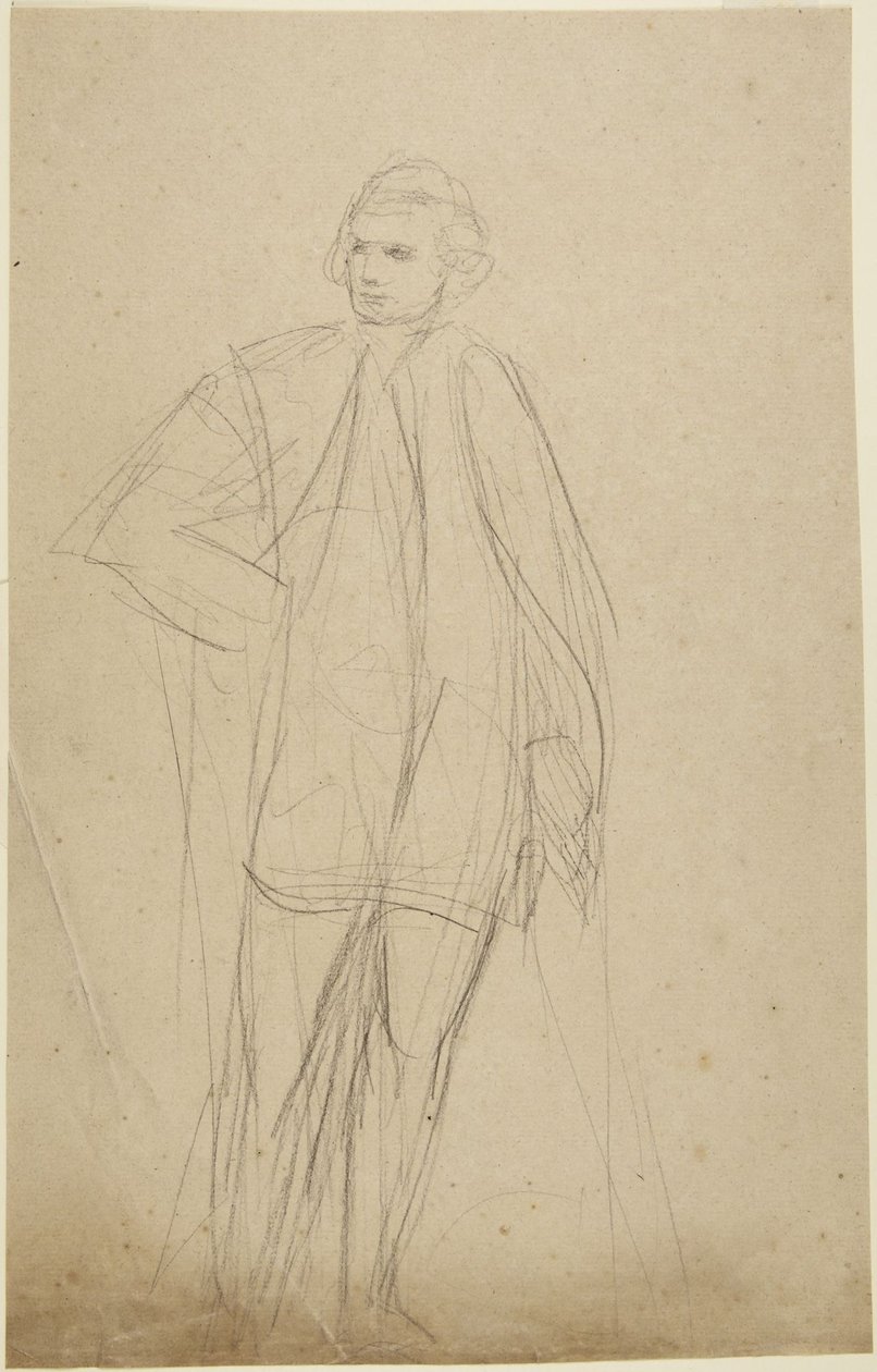 Studie für ein ganzfiguriges Porträt eines Mannes in Robe von George Romney