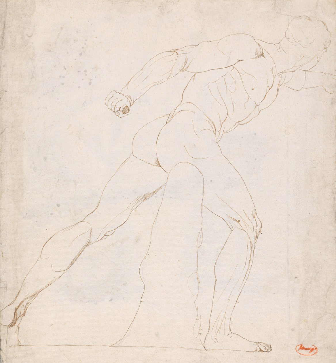 Studie des Borghese-Gladiators von George Romney