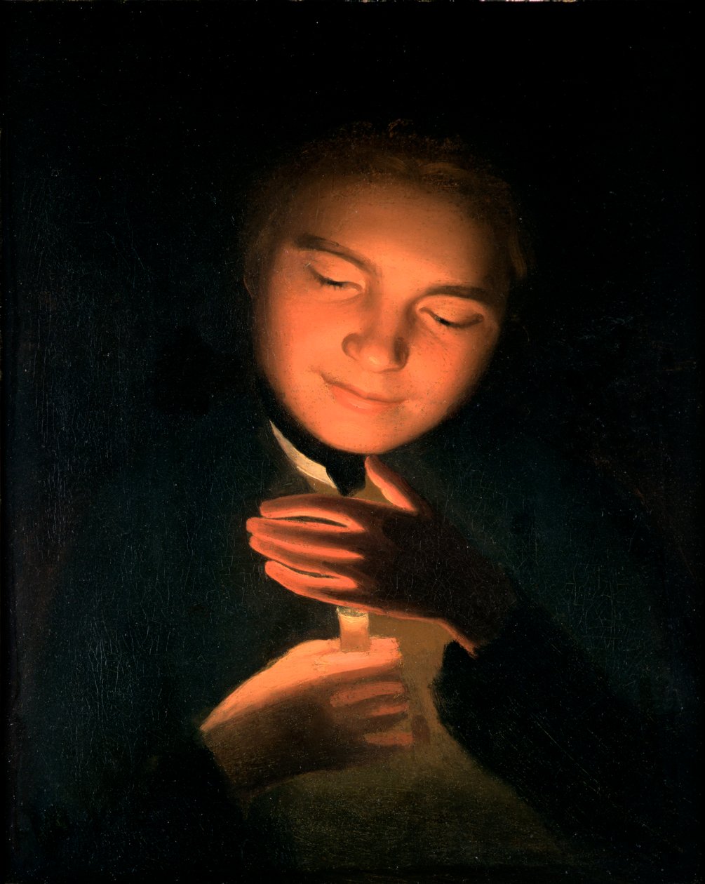 Der Bruder des Künstlers James, hält eine Kerze, 1761 von George Romney