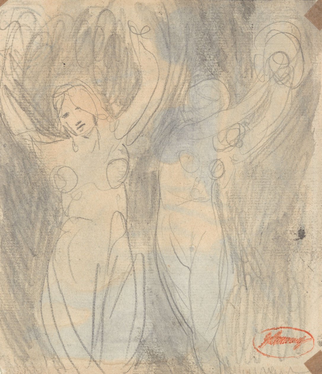 Zwei weibliche Figuren von George Romney