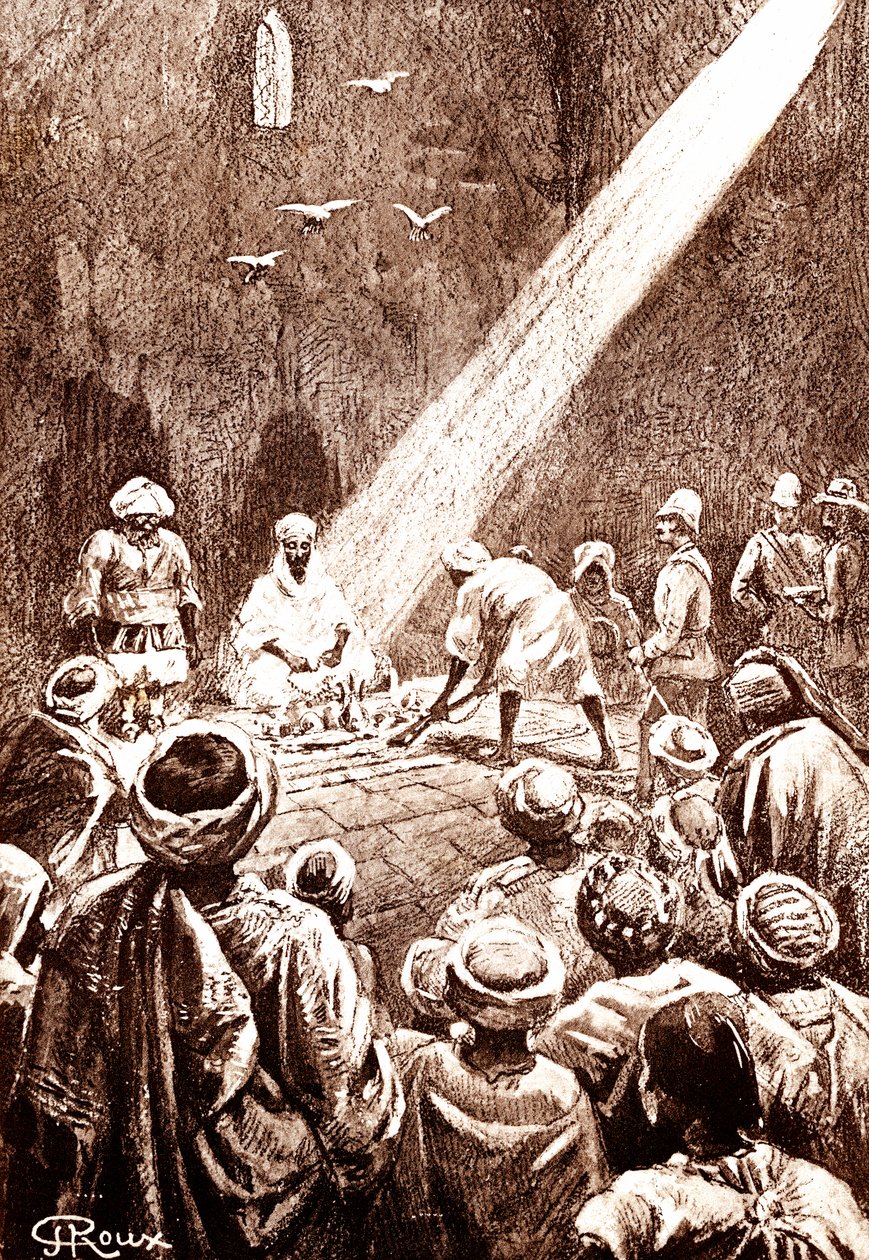 Nubische Wüste. Stamm im Norden des Sudan, 1888 von George Roux