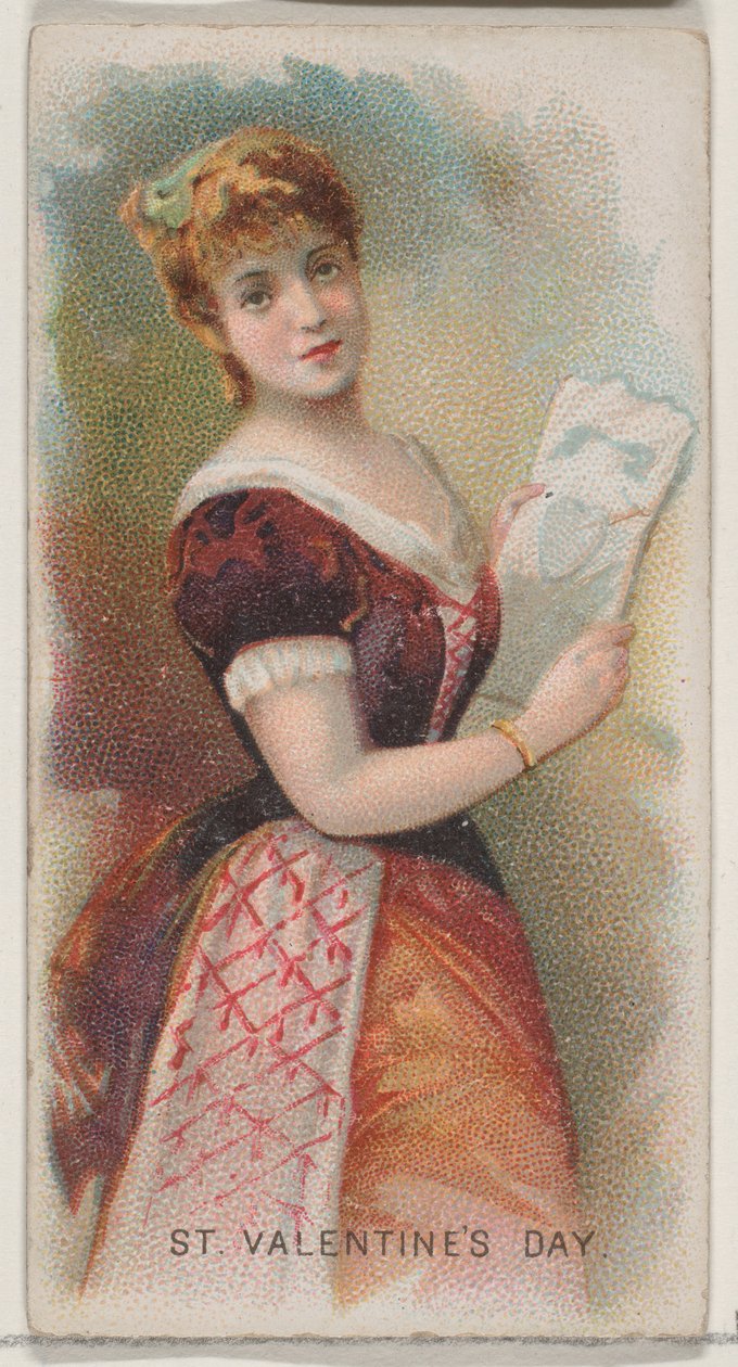 Valentinstag, Vereinigte Staaten, aus der Feiertagsserie N80 für Duke-Marken-Zigaretten von George S. Harris and Sons