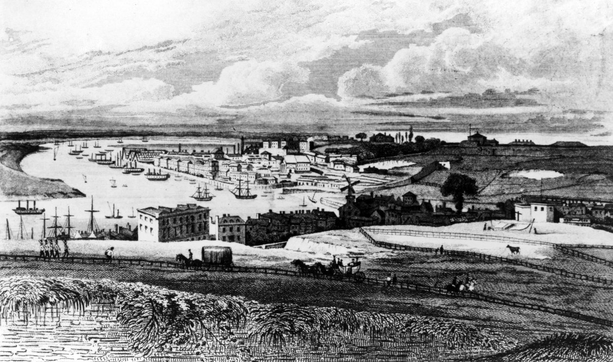 Chatham Dockyard von Port Pitt, graviert von R. Roffe, veröffentlicht ...