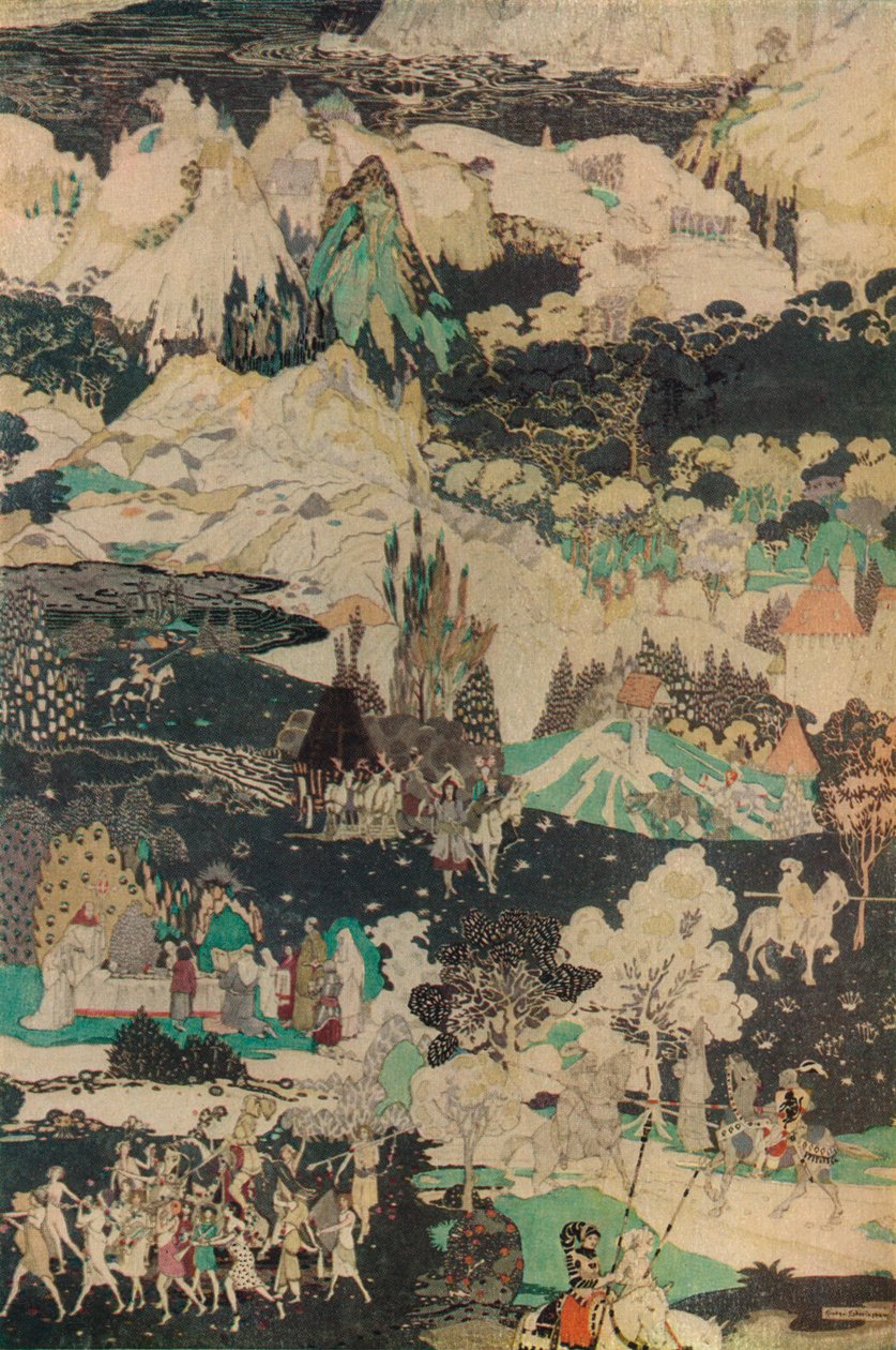 Die Suche nach dem Heiligen Gral, ca. 1919 von George Sheringham