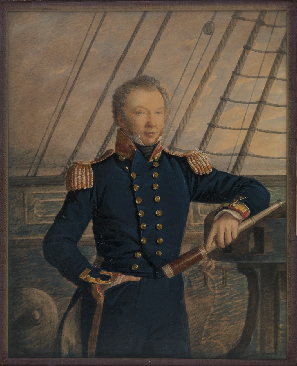 Porträt von Kapitän William Hewett, ca. 1840 von George T. Gregory