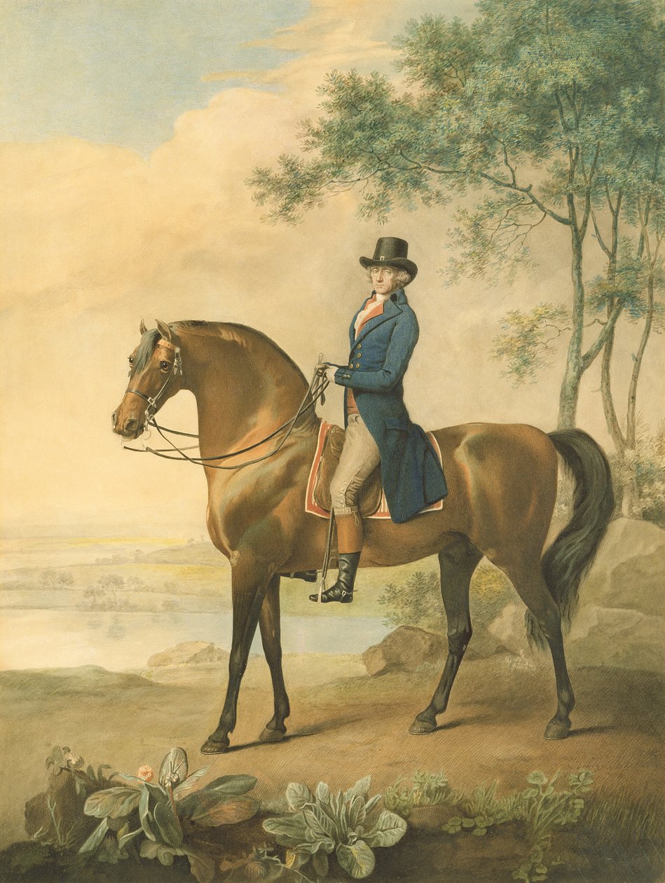 Warren Hastings auf seinem arabischen Pferd, 1796 von George Townley Stubbs