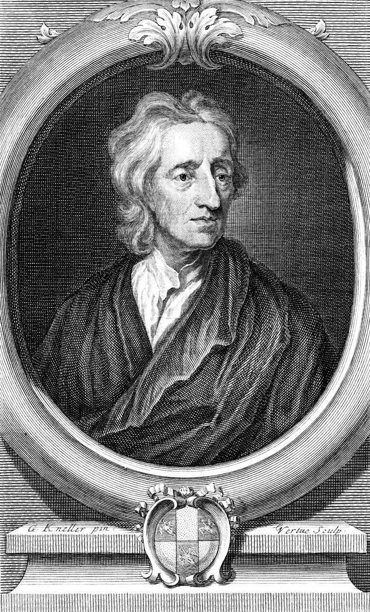 John Locke, englischer Philosoph, ca. 1713 von George Vertue