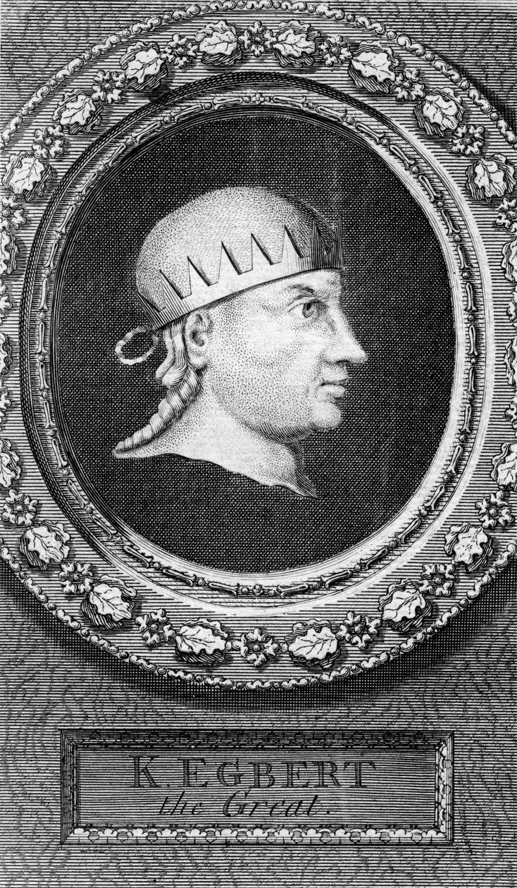 König Egbert von Wessex, erster König von ganz England von George Vertue
