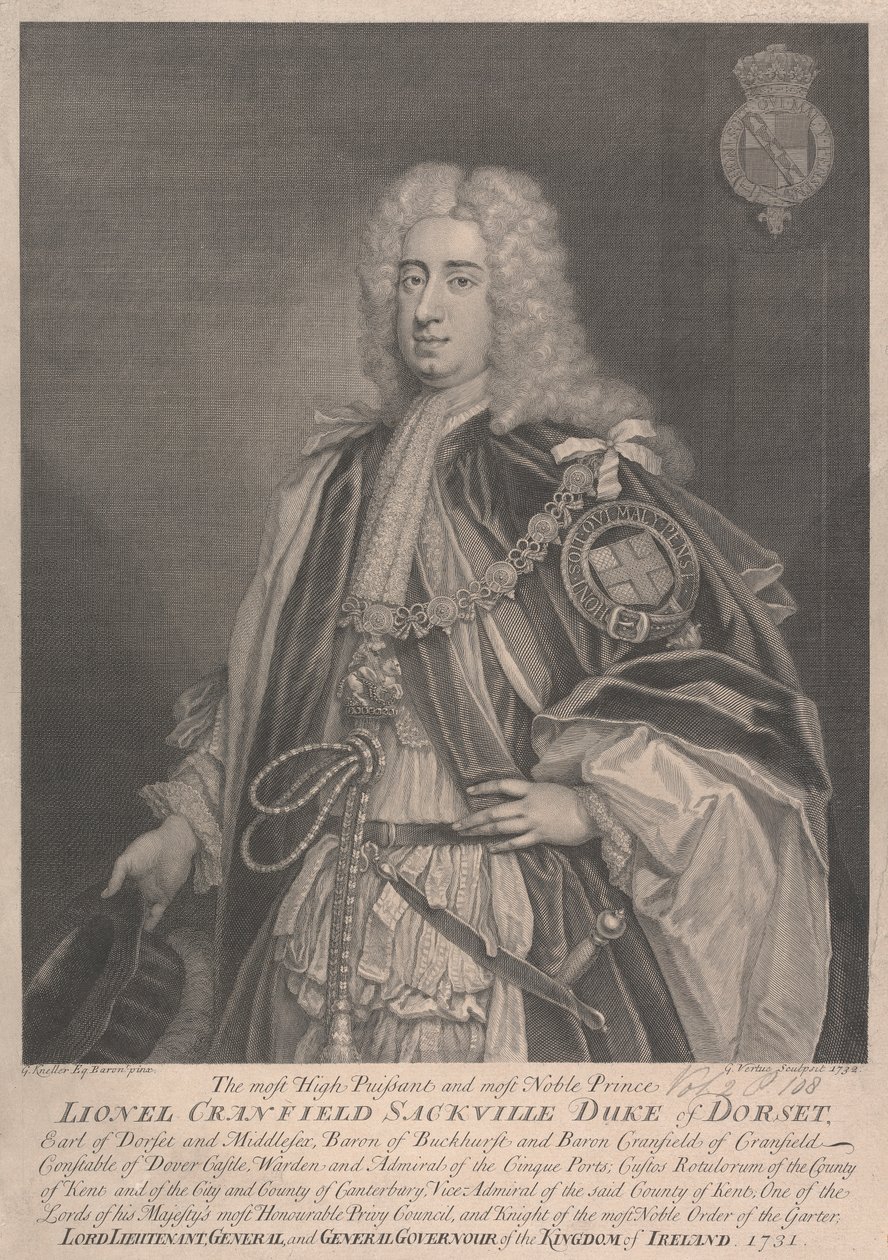 Lionel Cranfield Sackville, 1. Herzog von Dorset von George Vertue