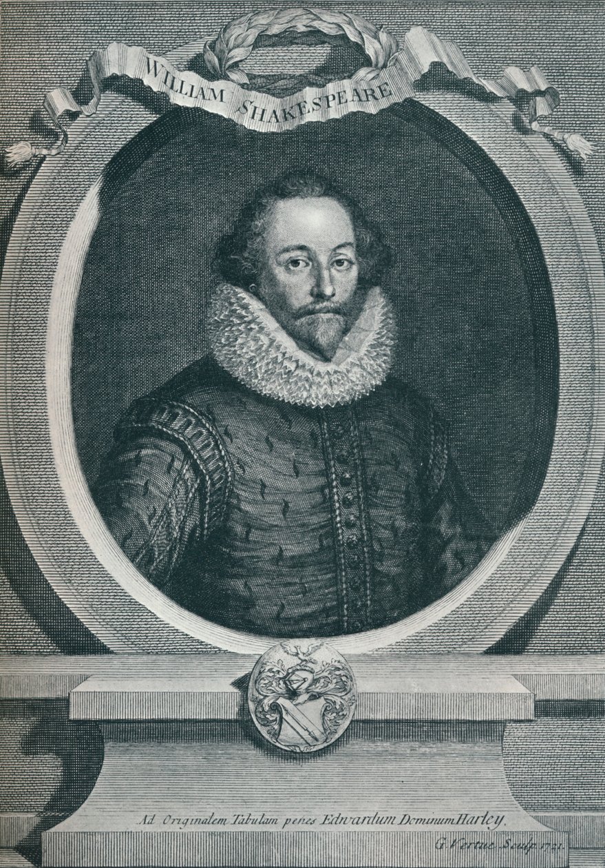 William Shakespeare 1564-1616, englischer Dichter und Dramatiker, 1721 von George Vertue