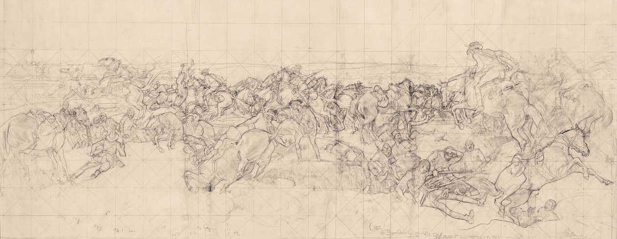 Der Angriff der 4. Leichten Kavalleriebrigade bei Beersheba von George Washington Lambert
