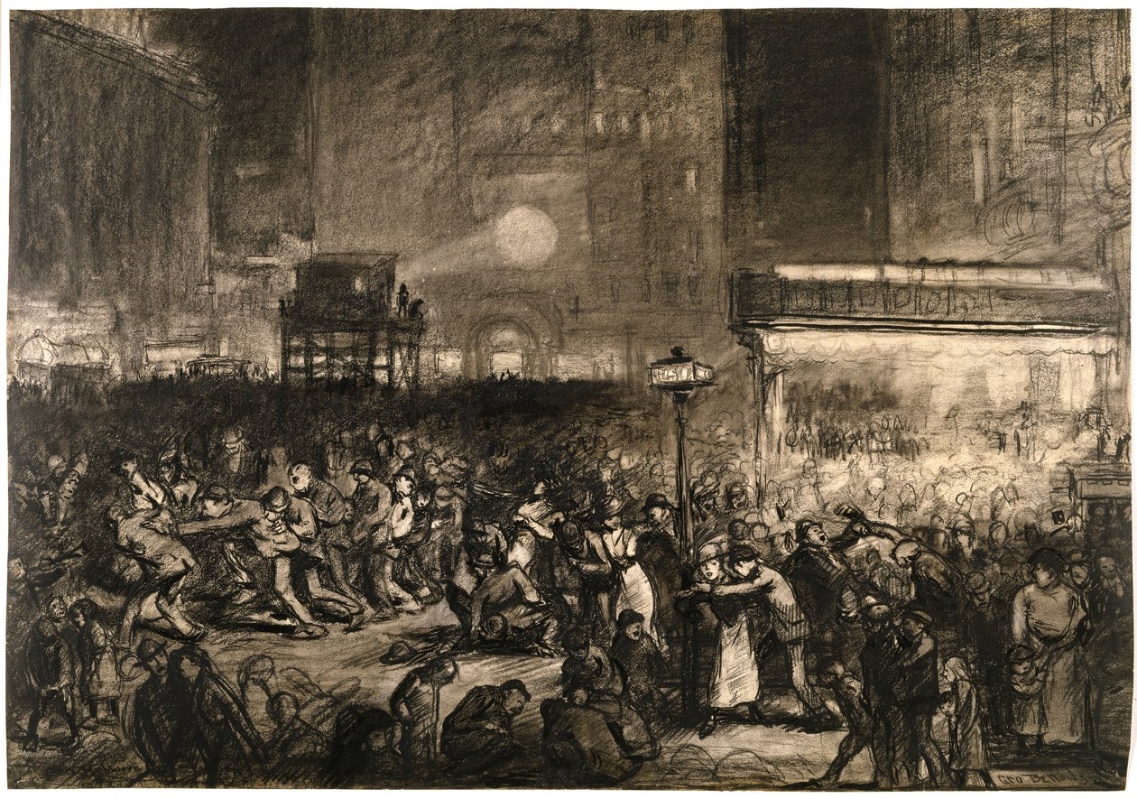 Wahlnacht Times Square von George Wesley Bellows