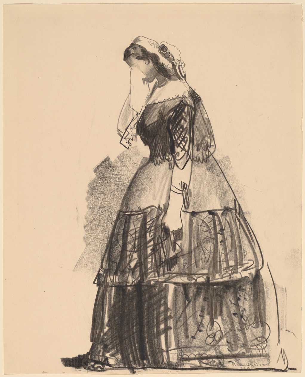 Dame von 1860 - Die Schauspielerin, 1922 von George Wesley Bellows