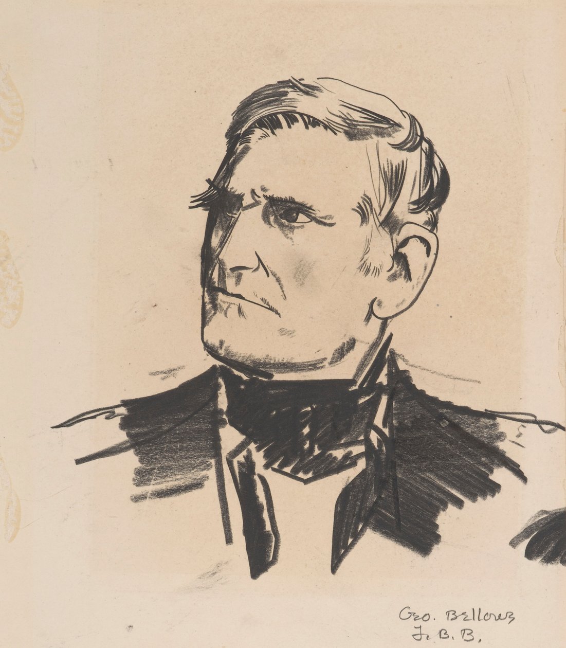 Porträt eines Mannes, ca. 1922 (Lithokreide auf Papier) von George Wesley Bellows