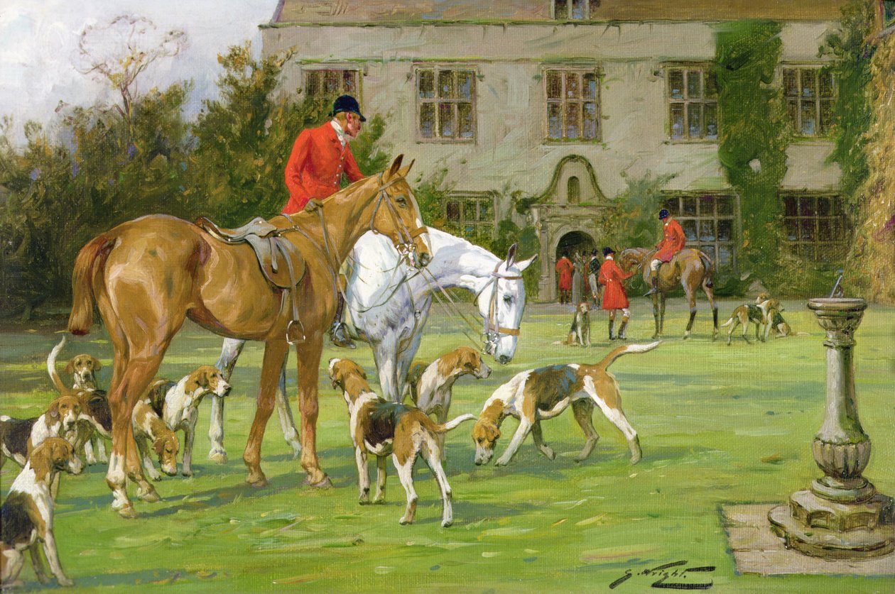 Das Treffen bei Avesbury Manor, Wiltshire von George Wright
