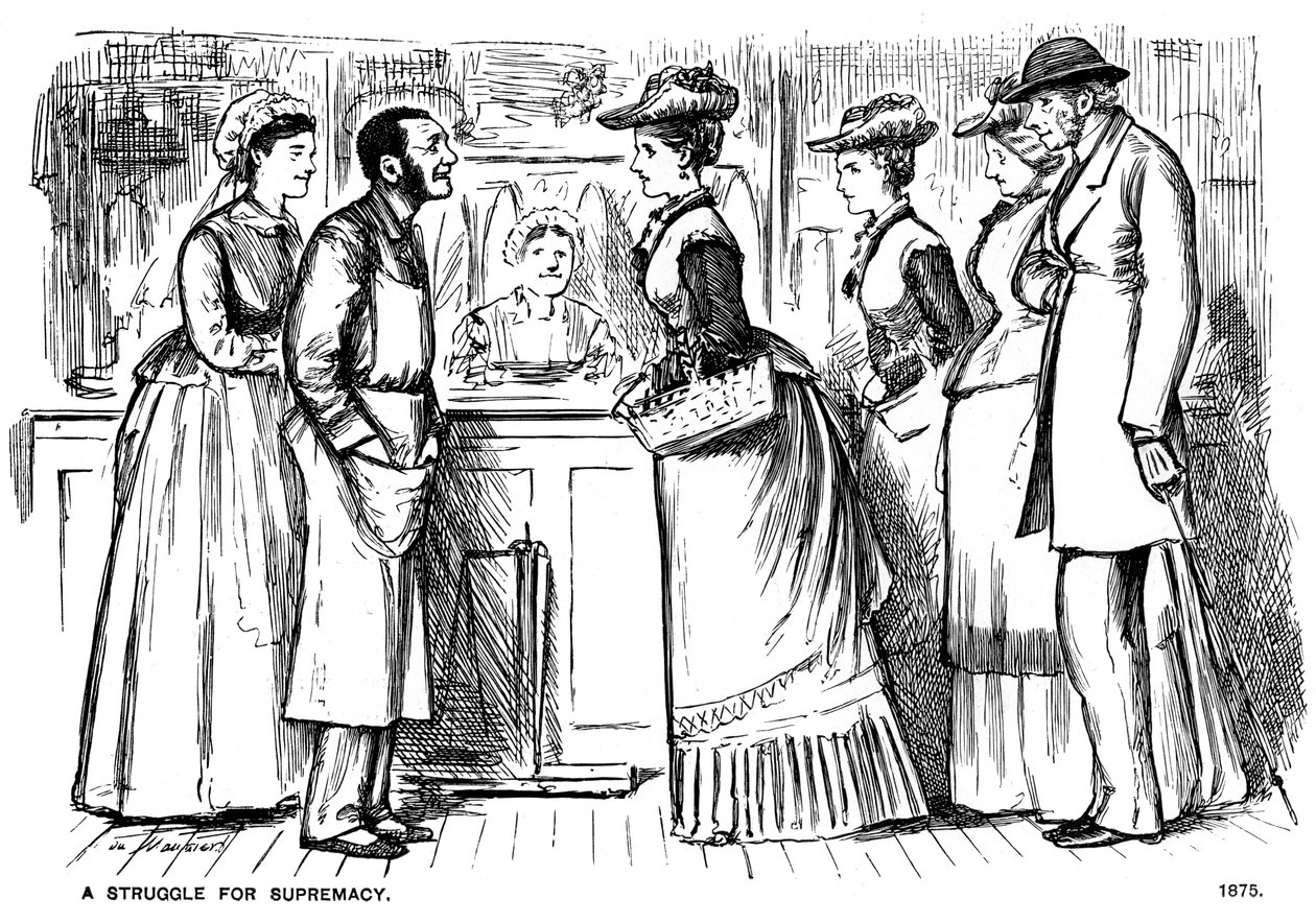 Ein Kampf um die Vorherrschaft, 1875 von George du Maurier