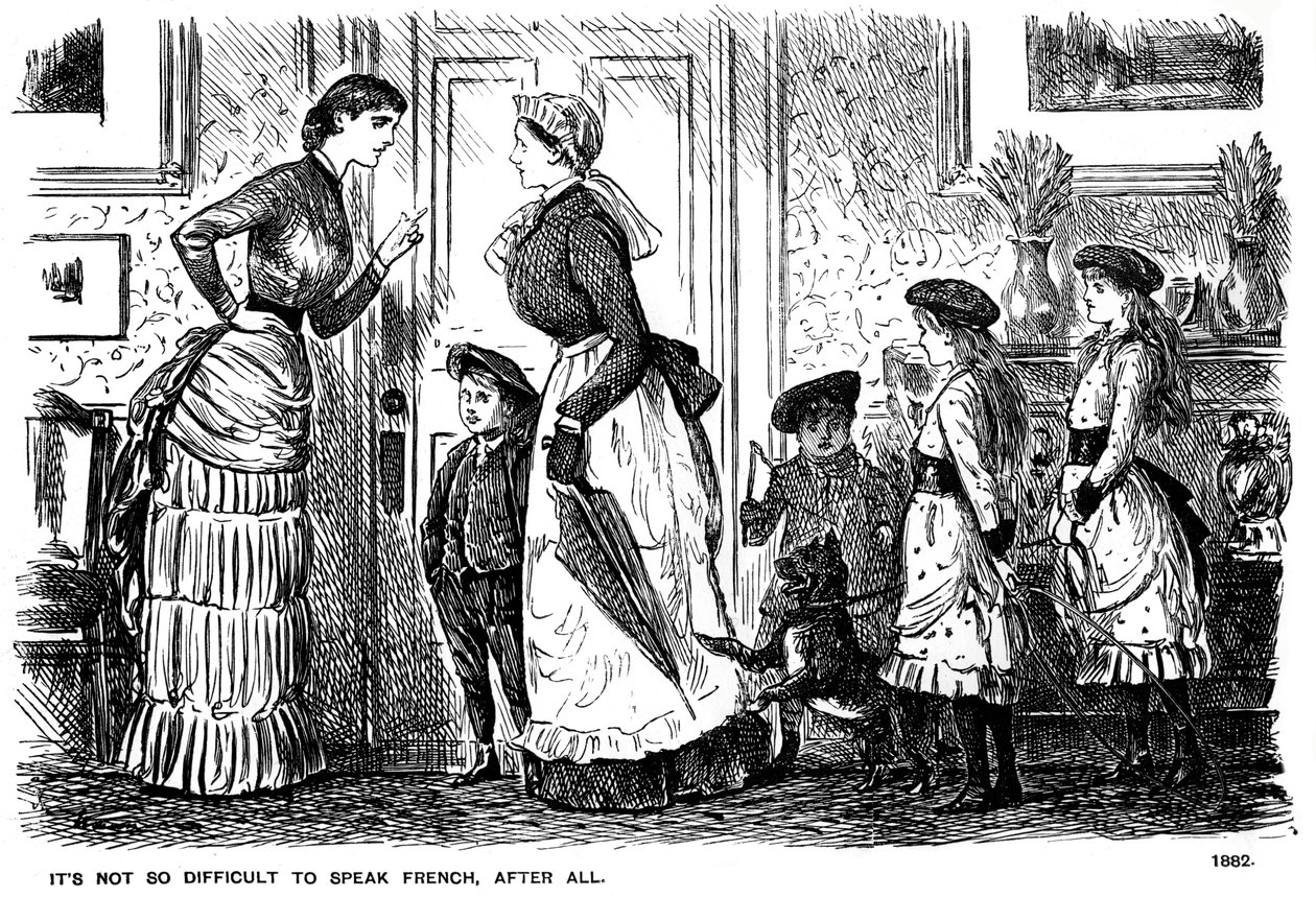 Es ist doch nicht so schwer, Französisch zu sprechen, 1882-1891 von George du Maurier