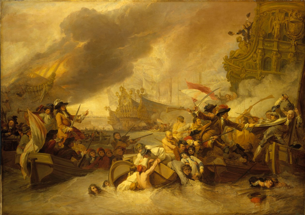 Die Schlacht von La Hogue, 23. Mai 1692 von George the Elder Chambers